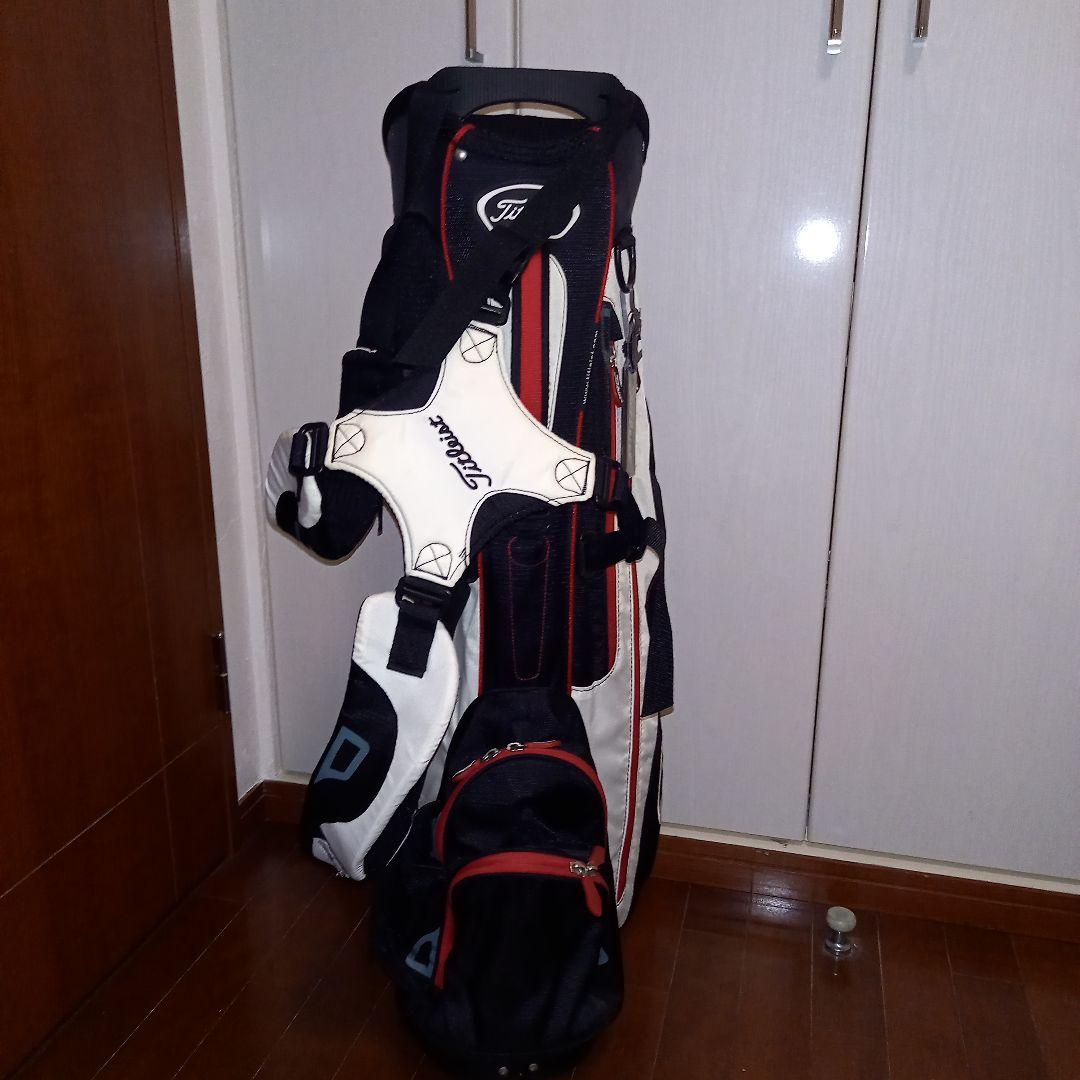 Titleist スタンドゴルフバッグ ブラック/ホワイト/レッド