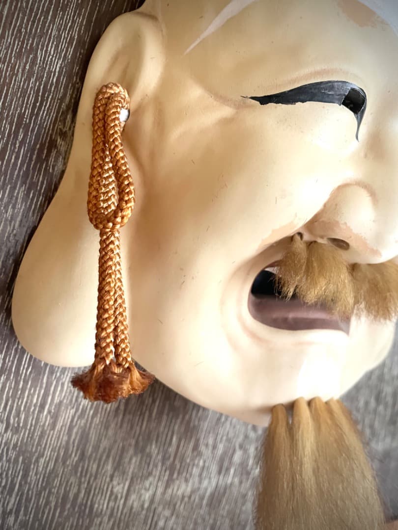 日本 工芸 歌舞伎面 陶器 / サイズ 縦45cm 横39cm