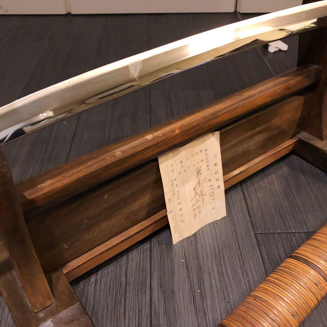 高級美術居合刀剣　籐巻造り　高級居合刀　大小セット　刀剣証明書付き　模造刀　名刀