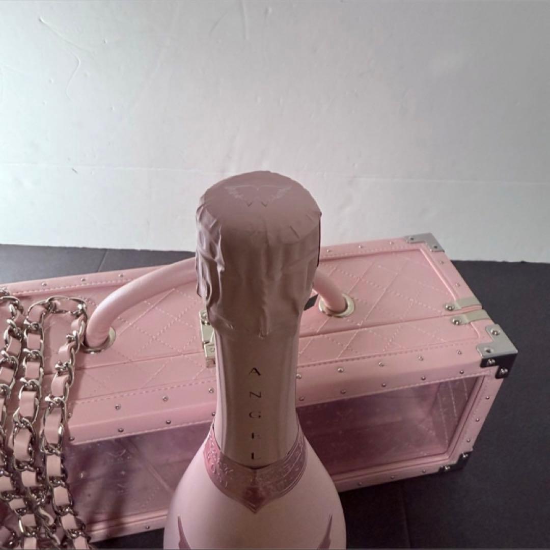 美品　新品未開封 エンジェル ドゥミセック ロゼ ピンク シャンパン　鍵あり