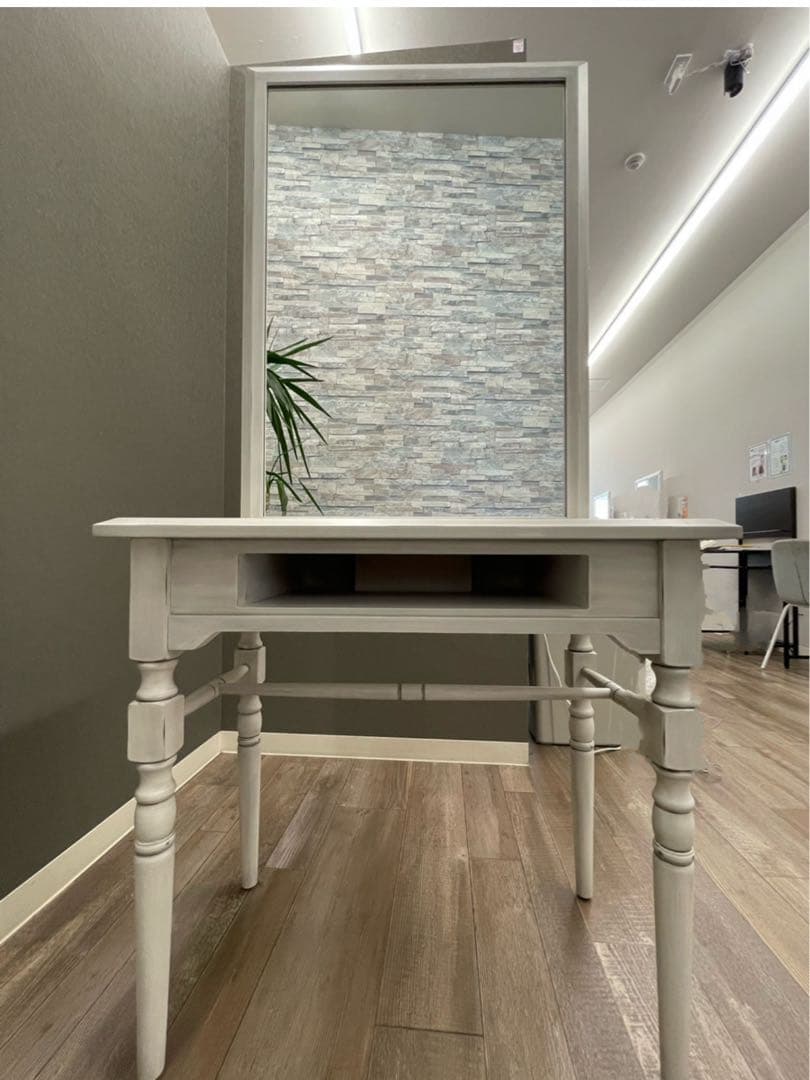 【シャビーシック】天然木製片面ドレッサーLOUISⅡ（ルイⅡ取りに来てくれる方