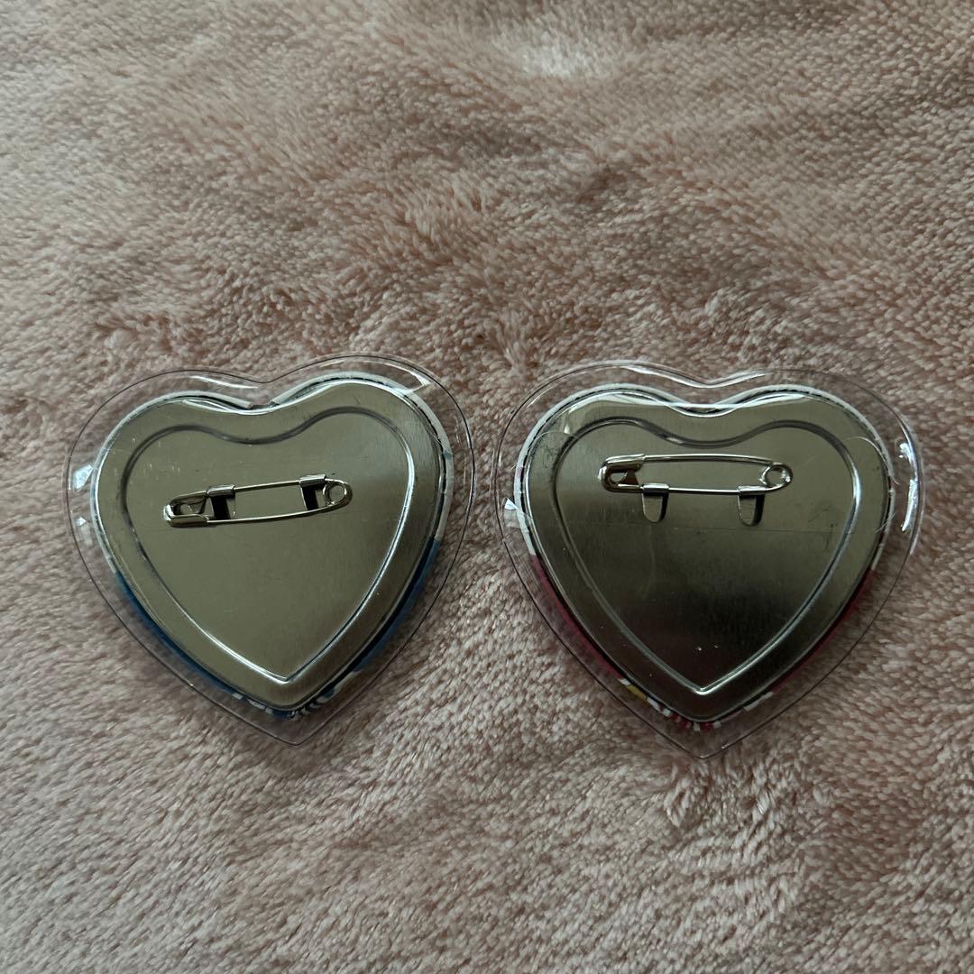 プリパラ　韓国 カフェ限定　ハート 缶バッジ　ドロシー　レオナ　2個セット