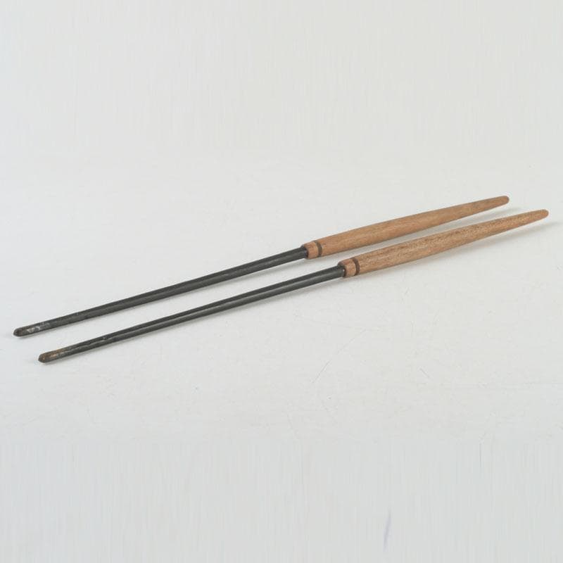 茶道具　金工師　木村清五郎造　風炉用火箸　共布共箱　C　9250