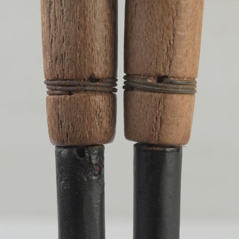 茶道具　金工師　木村清五郎造　風炉用火箸　共布共箱　C　9250