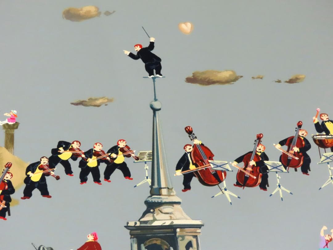 【ヒロ・ヤマガタ】　パリスオーケストラ　シルクスクリーンシート　山形博導　額装可