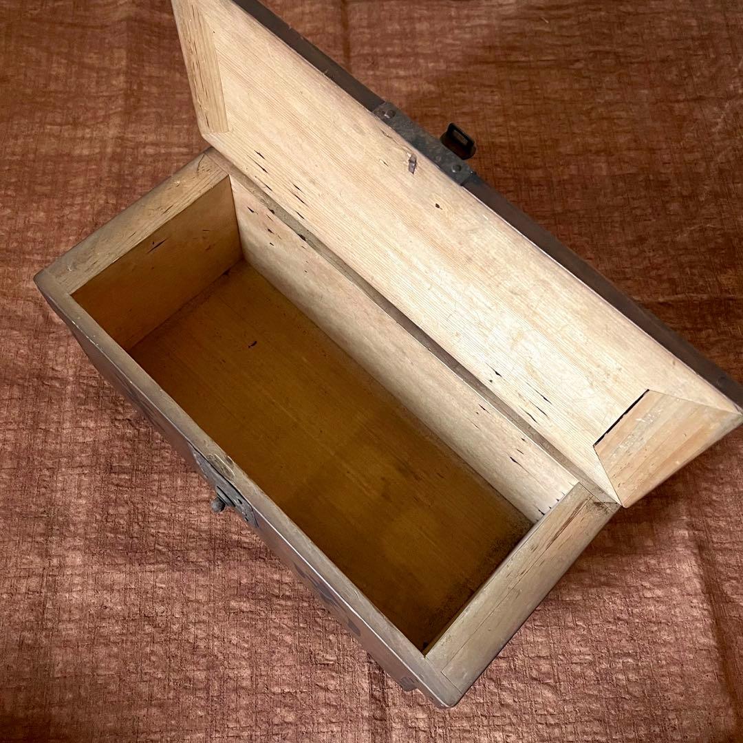 古道具　幕末　文字入　銭箱　千両箱