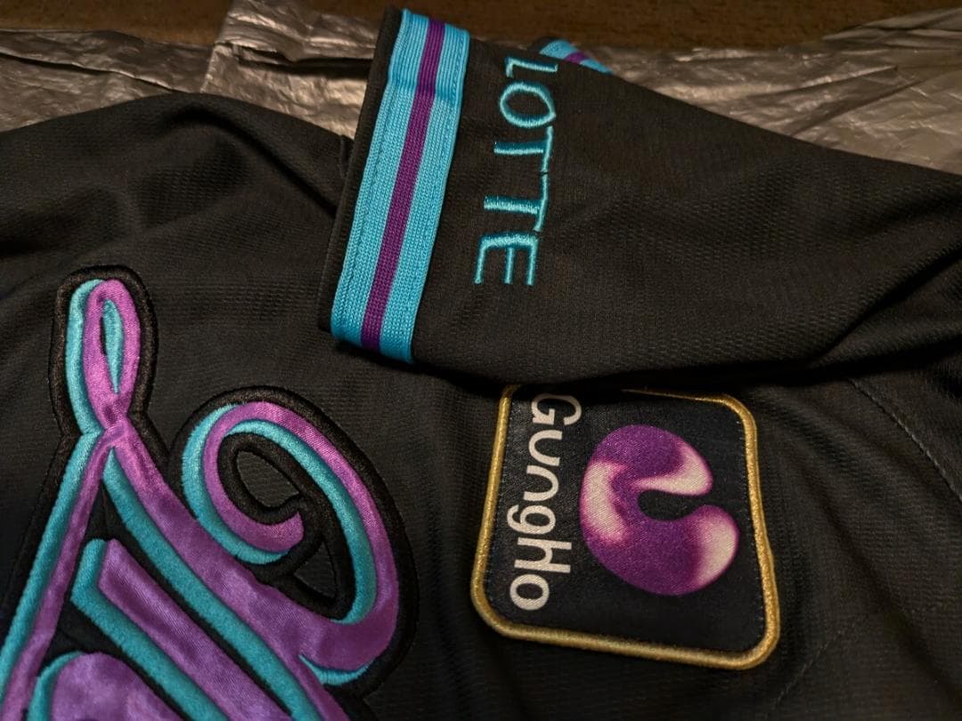 千葉ロッテマリーンズ 和田康士朗 63 M ユニフォーム BSW　黒 紫青①