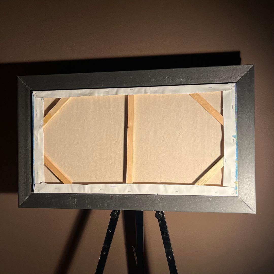 手書き油絵 ひまわり 額付 肉筆絵画 インテリア 油彩画