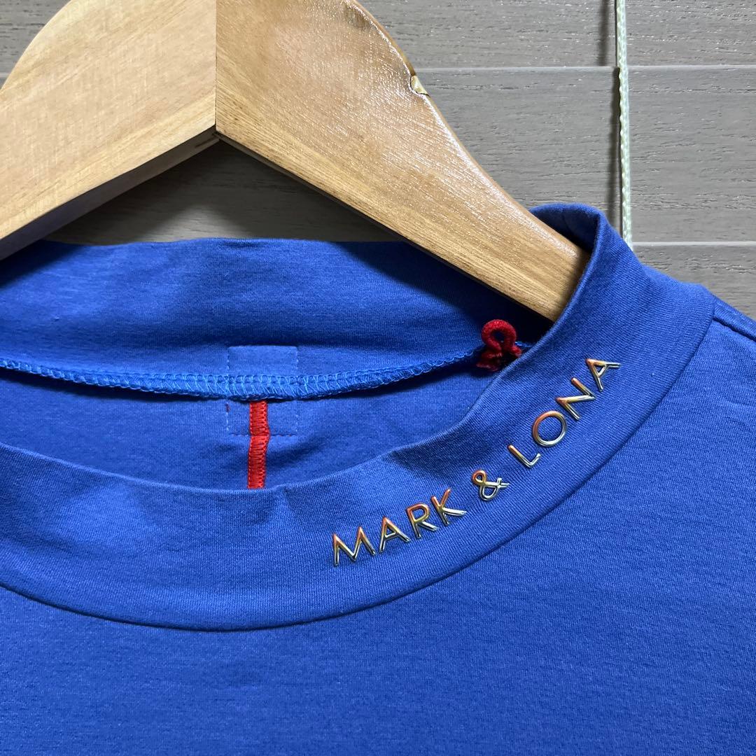 MARK &LONA モックネックシャツ　ブルー