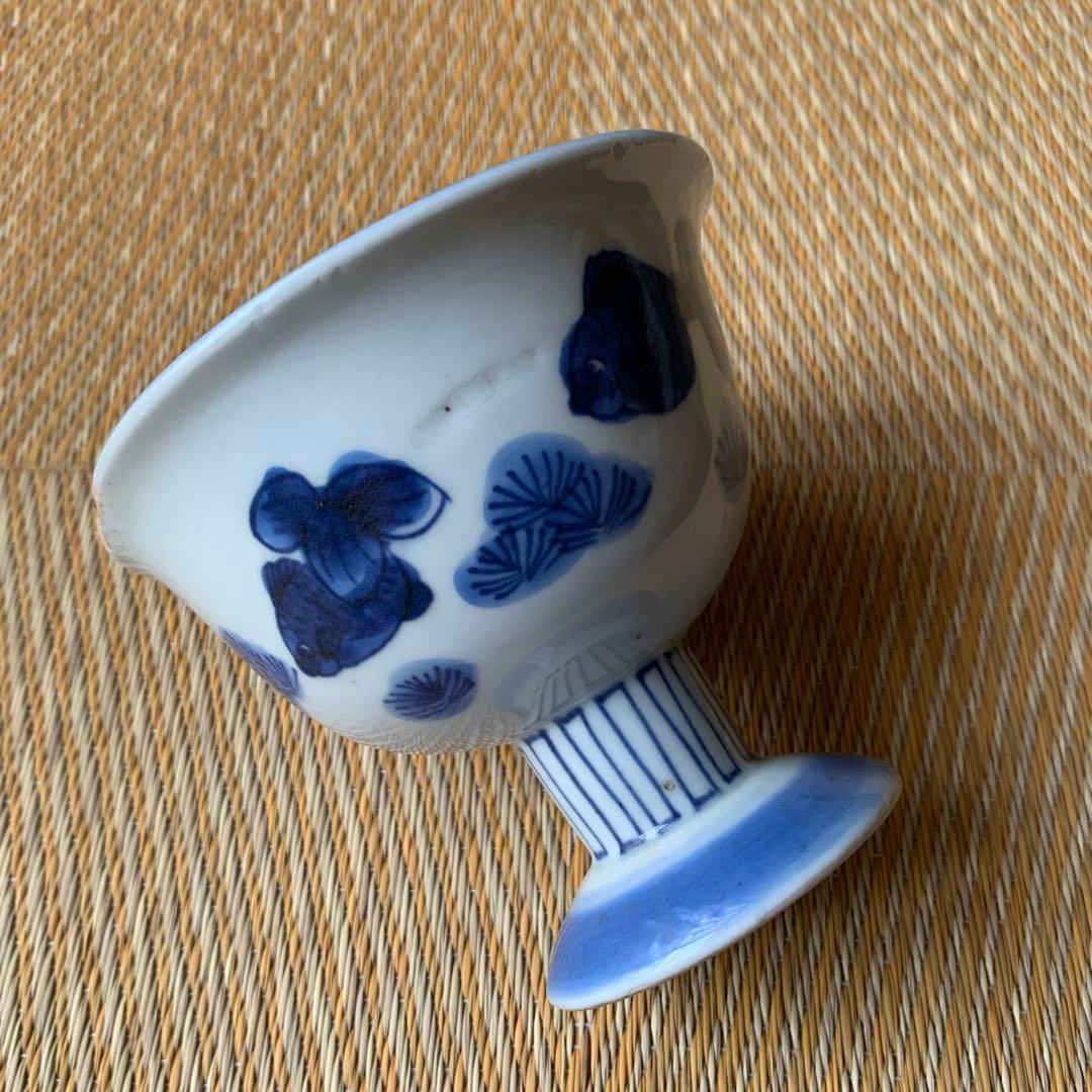 古伊万里 盃洗 金魚 染付