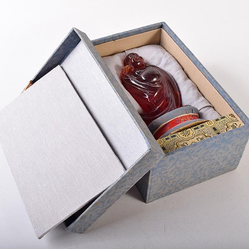 中国　琥珀彫刻　大黒像　仏像　置物　約169g　V　8132E