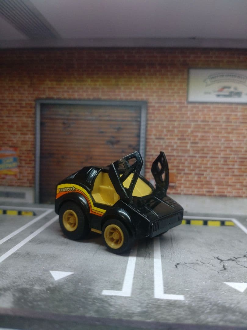 当時物　タカラ　豆ダッシュ　チョロQ　A-2 カウンタック ブラックエンペラー