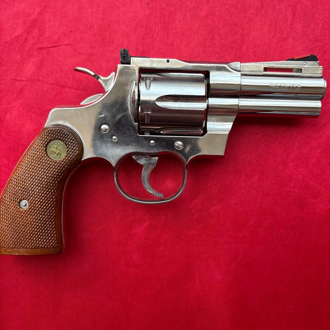 タナカ　コルトパイソン　3インチ　ニッケルシルバーフィニッシュ　ガスリボルバー