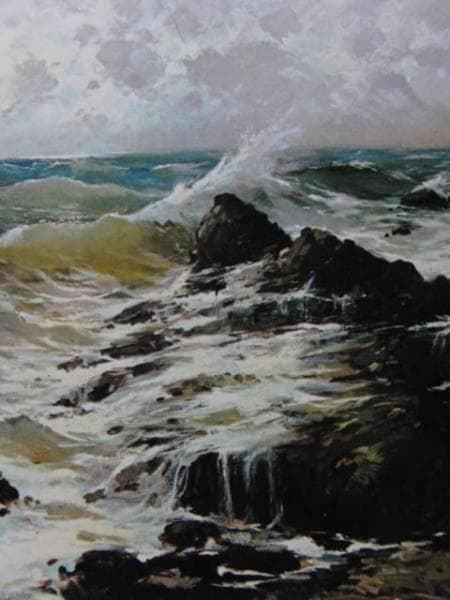 SIMONETTI（シモネッチ）、波、希少な額装用大判画集画