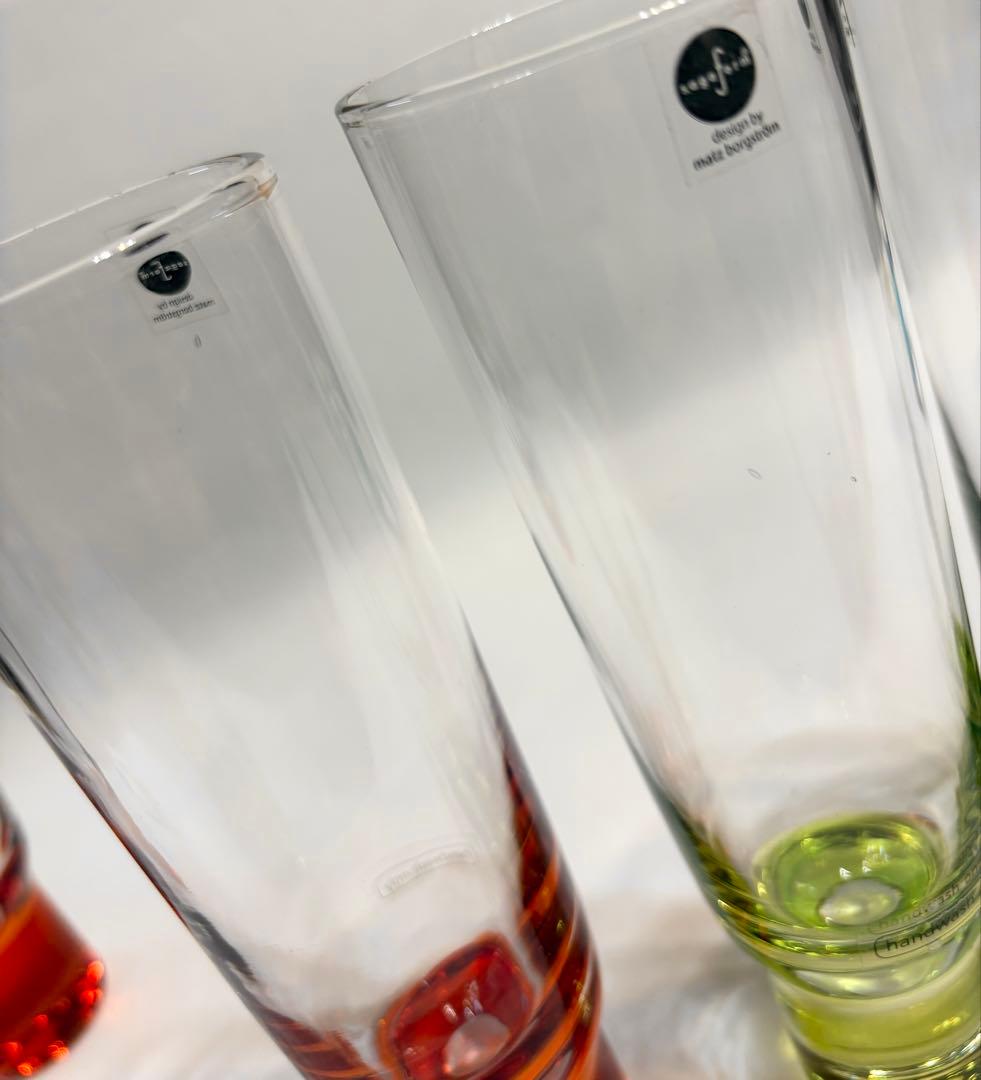 北欧 スウェーデン SAGAFORM マッツ・ベルグストロム グラス 6脚