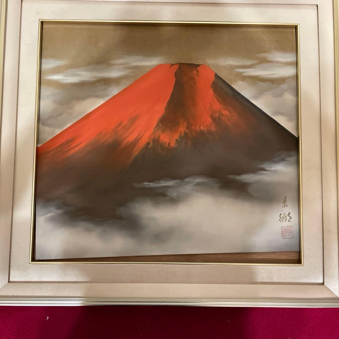 北野東湖、赤富士　絵画