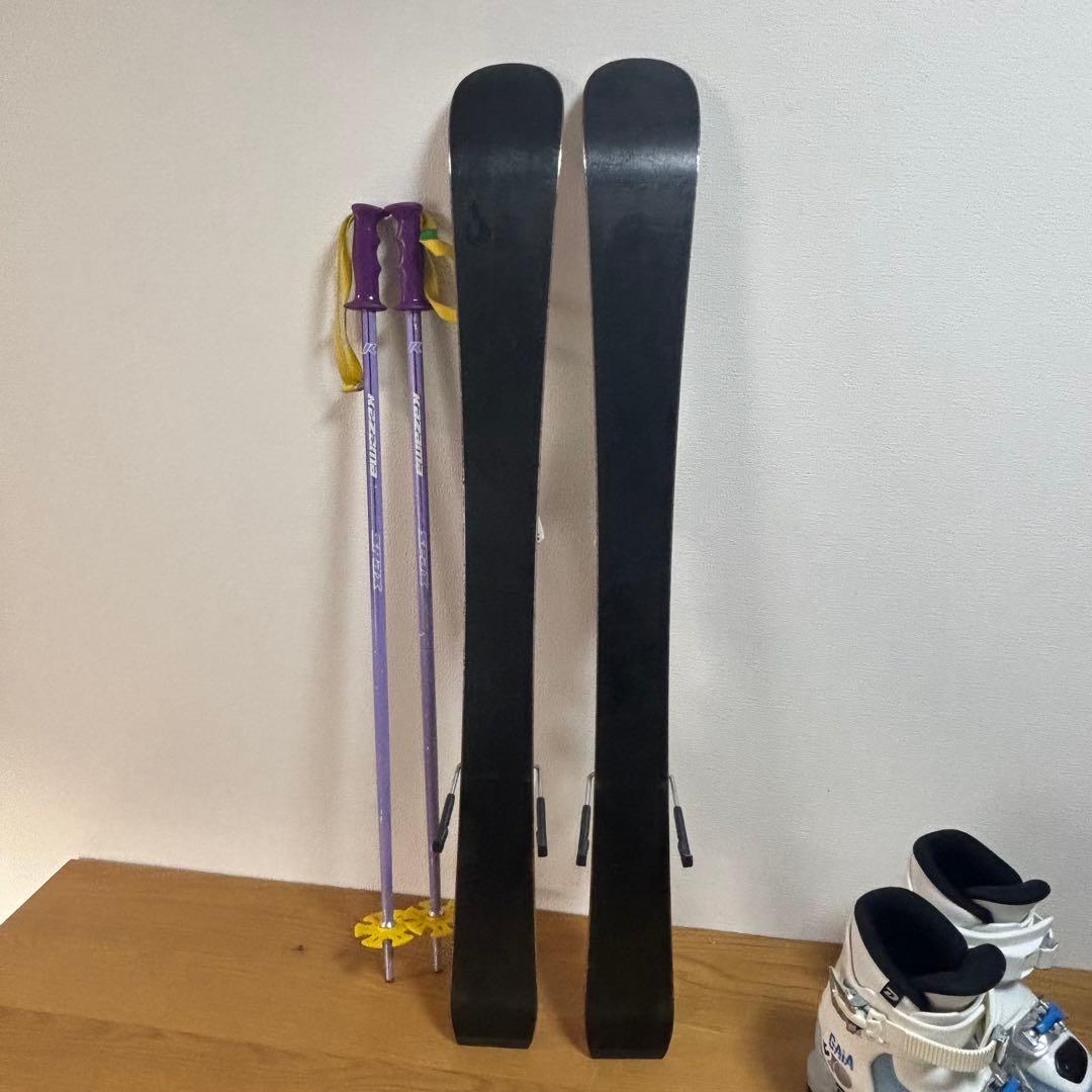 ジュニアスキーセット　ストック付　Atomic 90cm 20-20.5cm