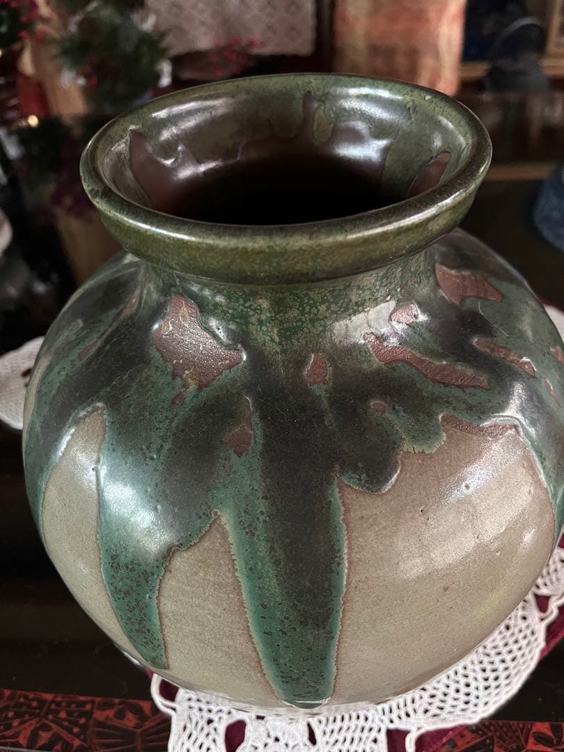 上野焼 壷 花器 花瓶 花入 華道具 茶道具 陶器 骨董品 江戸明治