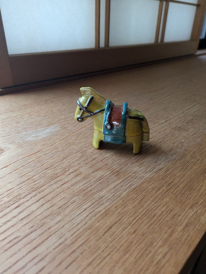 値下げ！香合　馬　出雲焼き　１１代空権作