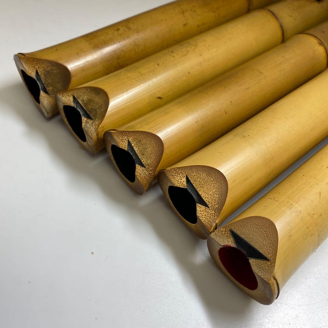 昌香在銘　銀三線竹製尺八　10本入　ハードケース付　トカチ東な8-0111☆2F