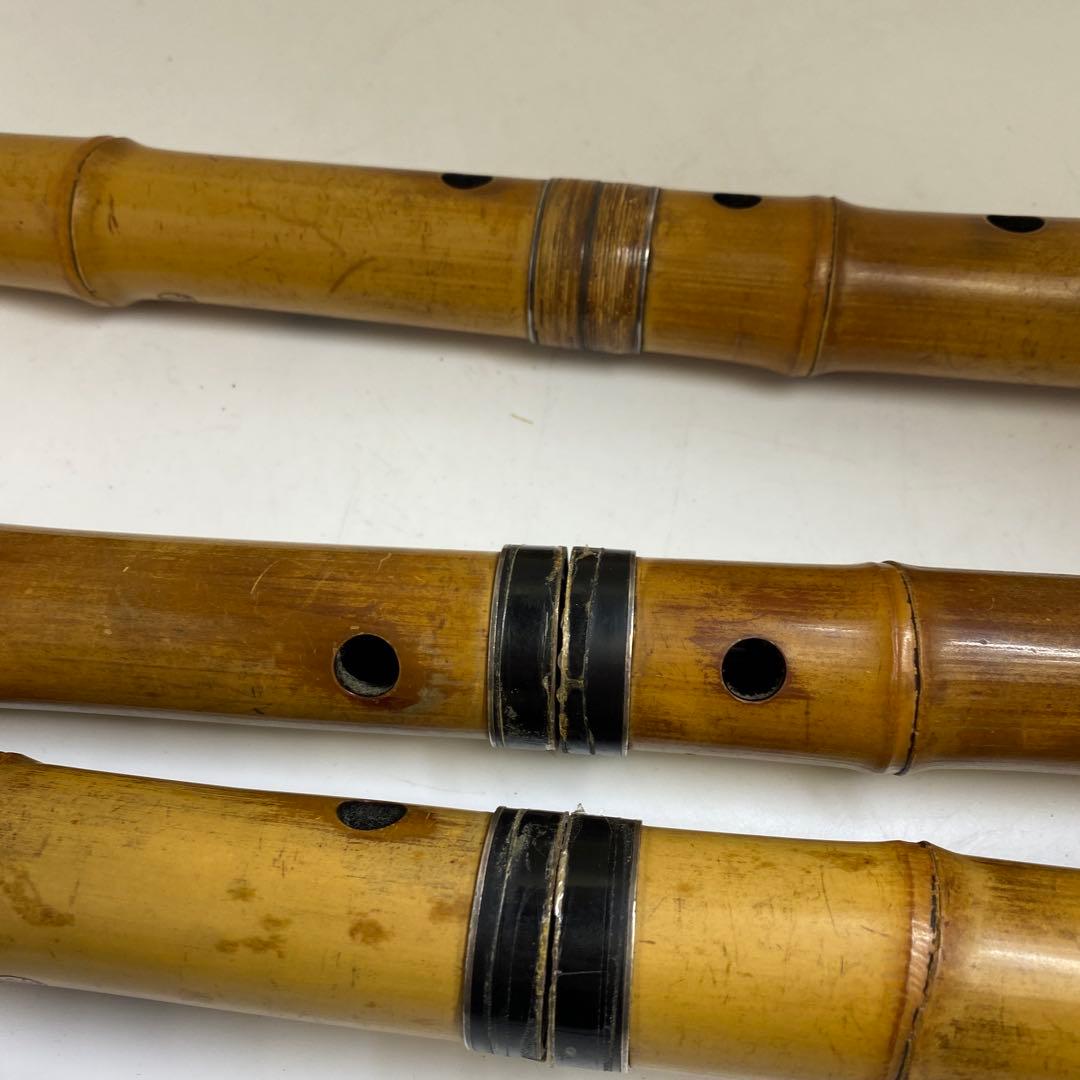 昌香在銘　銀三線竹製尺八　10本入　ハードケース付　トカチ東な8-0111☆2F