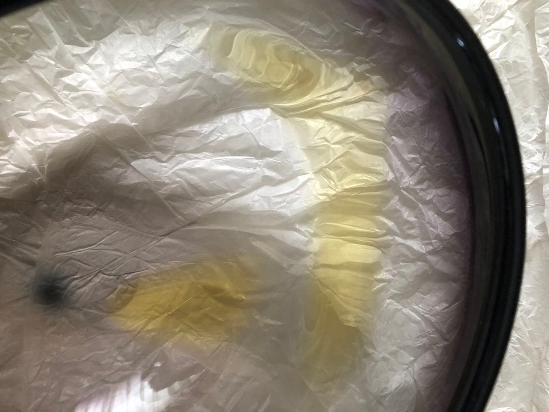 益田芳徳氏作　硝子の水指　共箱入