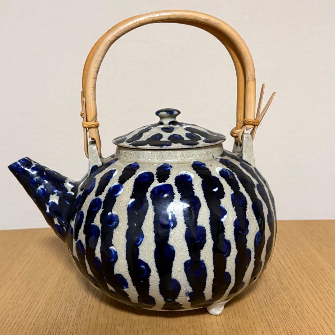 大嶺實清造 藍釉 按瓶 あんびん