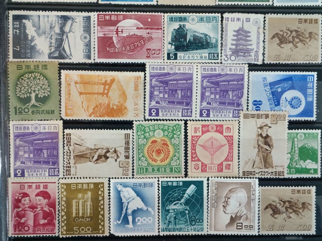 ●　銭単位切手　未使用美品　見返り美人・月に雁・航空切手など　古い切手　●