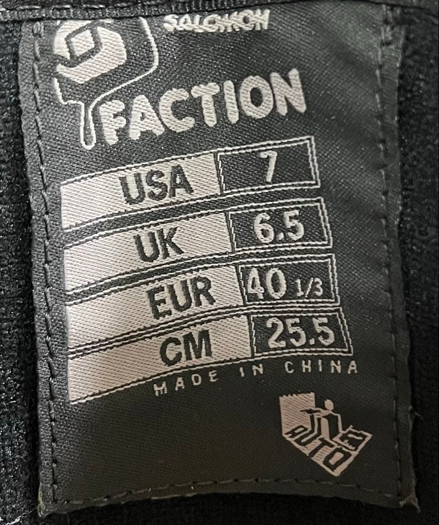 【美品_即日発送】スノボ SALOMON サロモン　FACTION 25.5cm