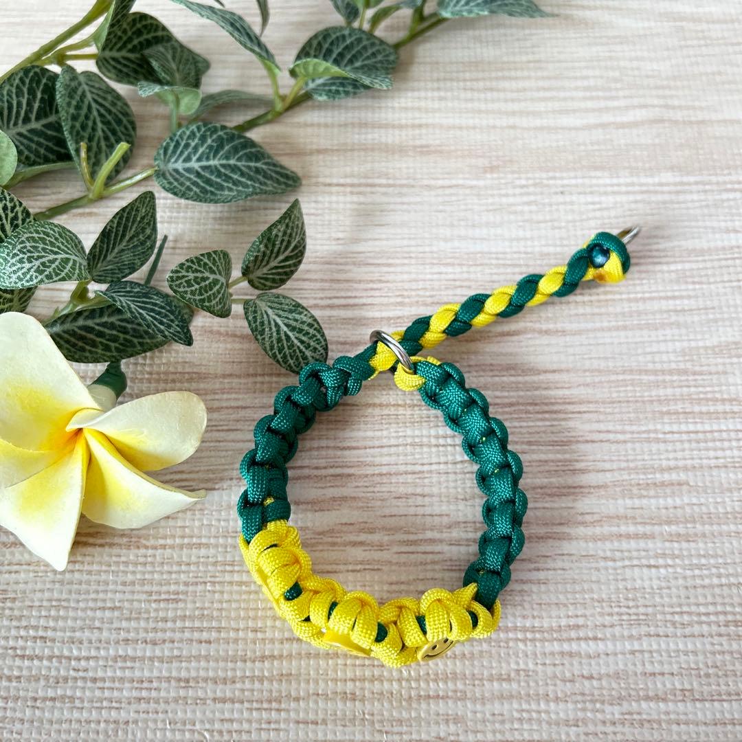 パラコード首輪　にこちゃんひまわり大　No.120