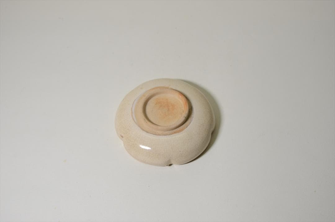 明治時代　京焼　色絵花唐草小皿　骨董品　アンティーク　食器