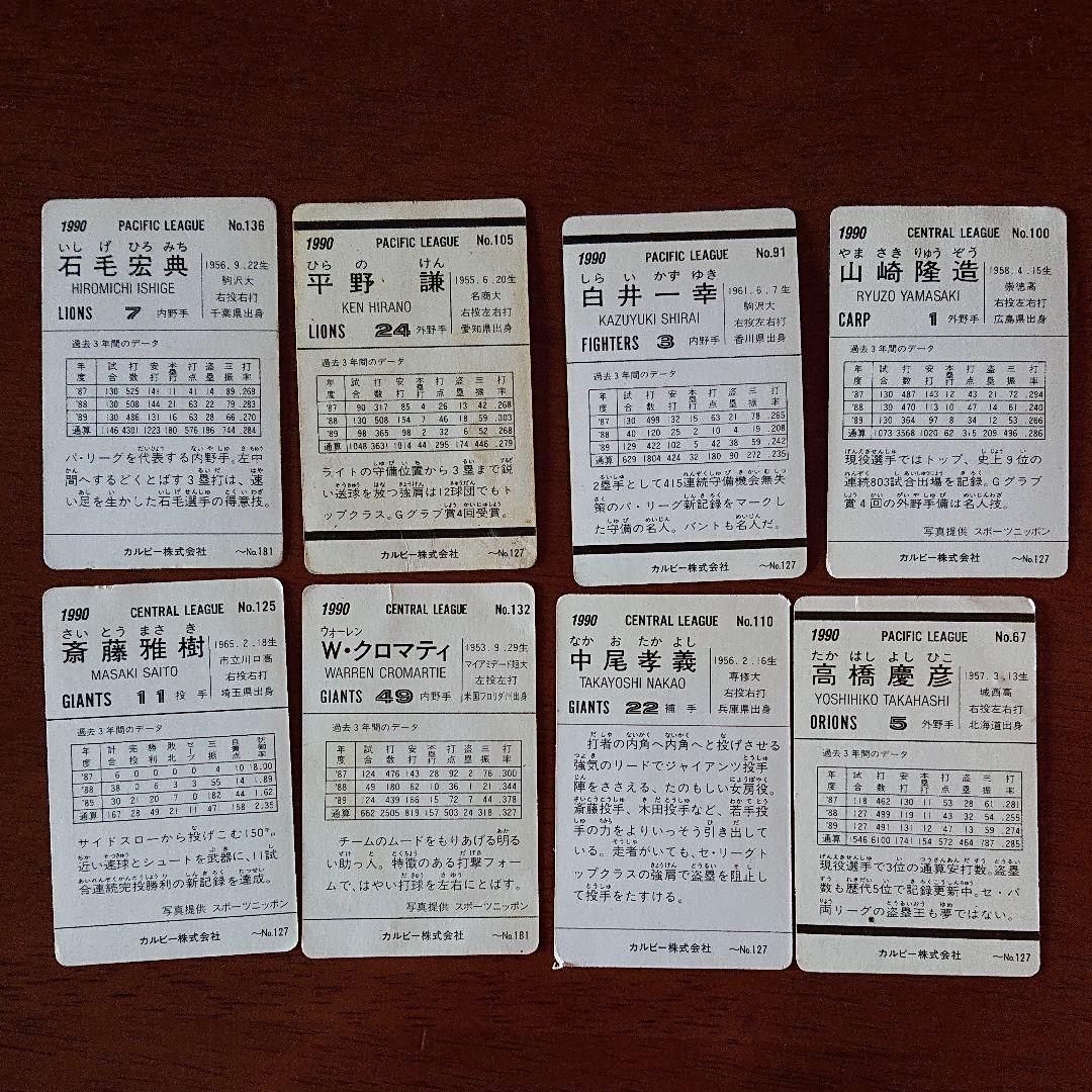 カルビー プロ野球カード 90年 20枚セット