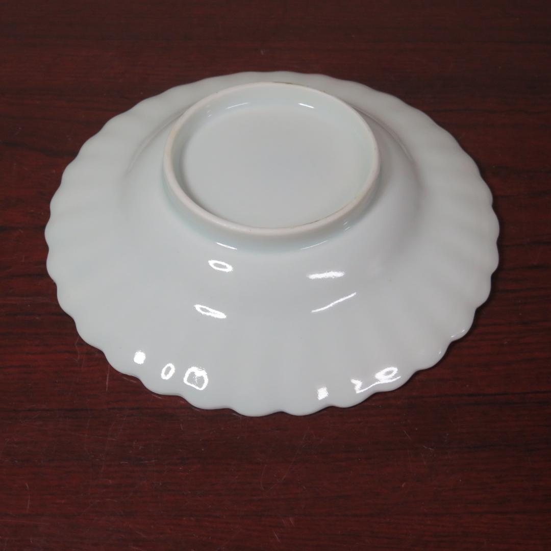 中皿 小皿 白磁 染付 美品 4枚 薄造り