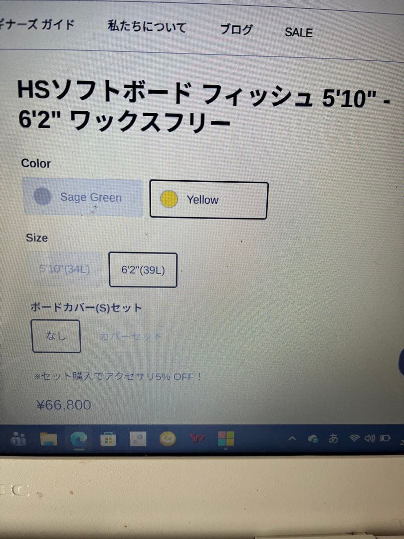 ビーチアクセス。ソフトボード。HSフィッシュ6,2