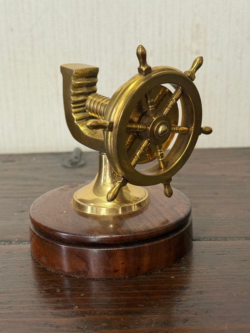 【真鍮くるみ割り】Brass Ships Wheel Nutcracker