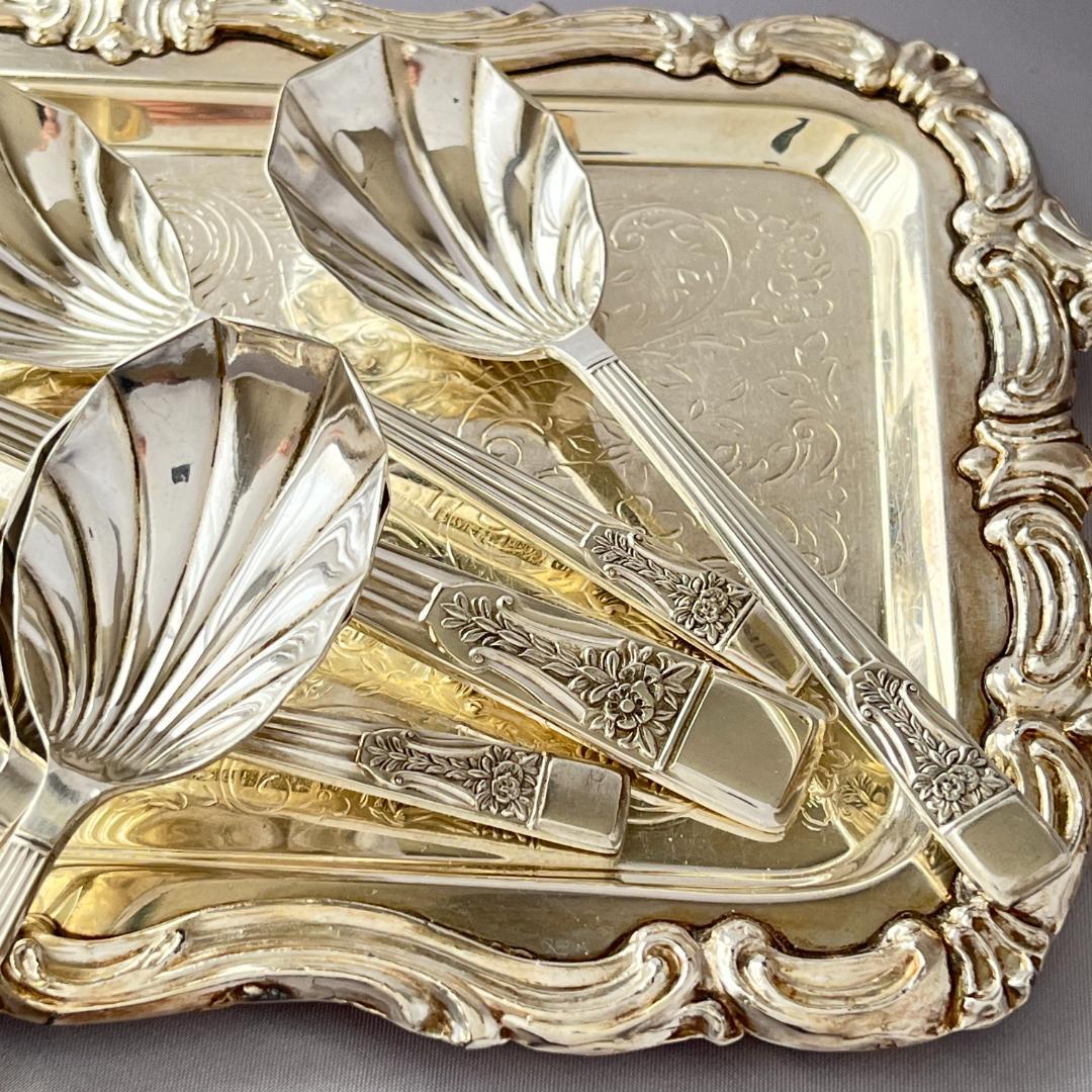 【Ryals】 アールデコのアイスクリームセット 7本　サーバー