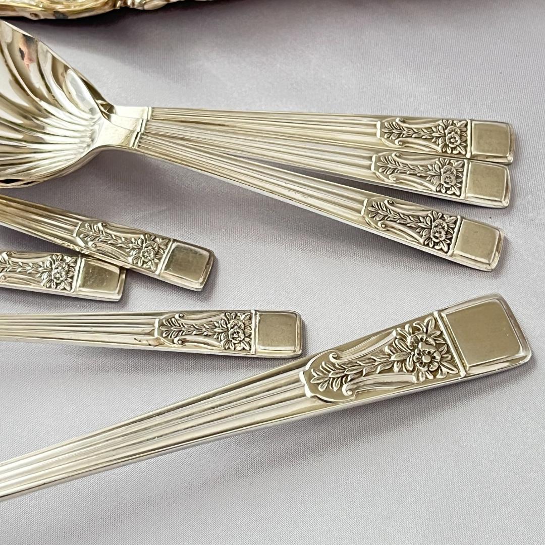 【Ryals】 アールデコのアイスクリームセット 7本　サーバー