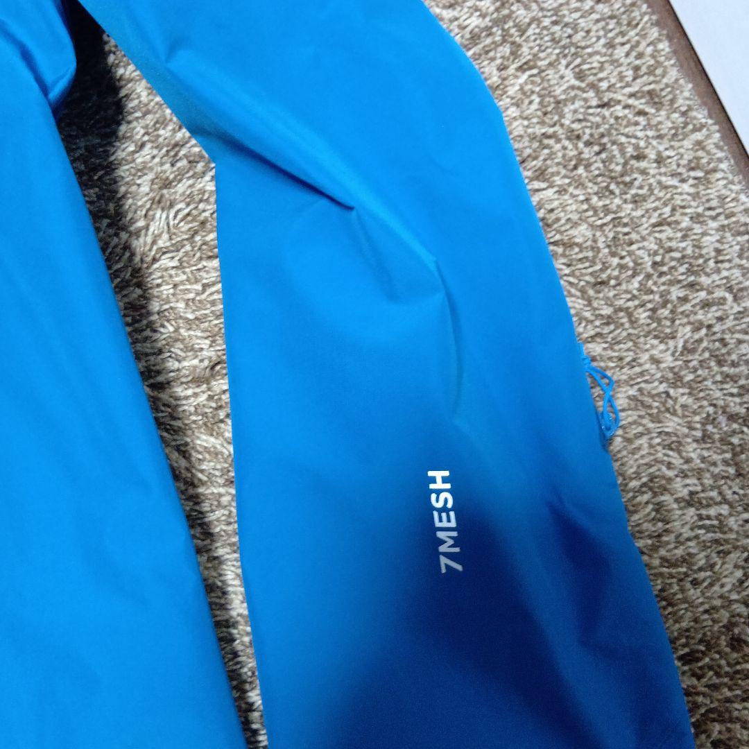 7mesh フード付きサイクルジャケット 青