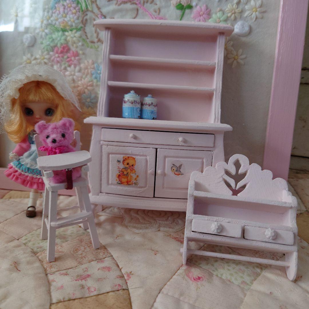 ヴィンテージ、ドールハウス、ミニチュアデカールセット