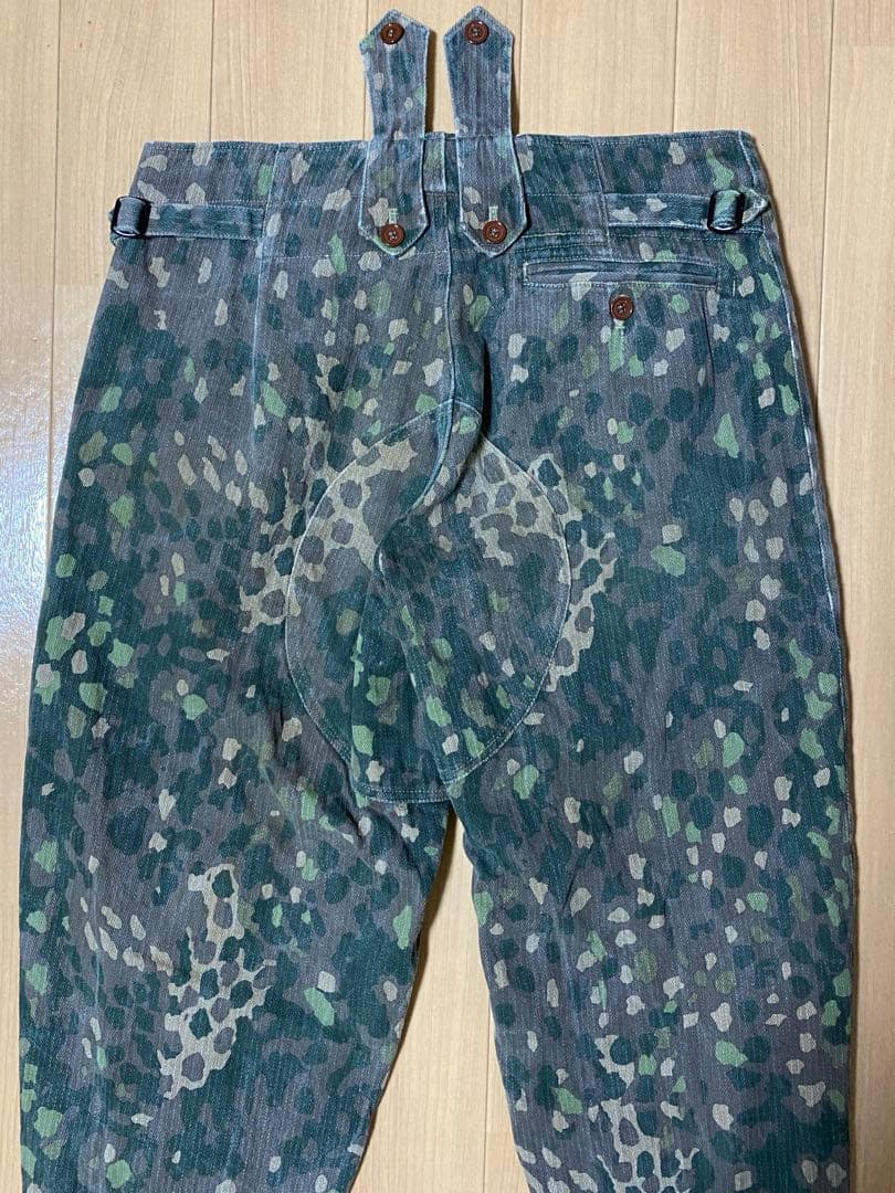 WWⅡ ドイツ軍　迷彩服 M44ドット迷彩 ズボン　Mサイズ　麻生地