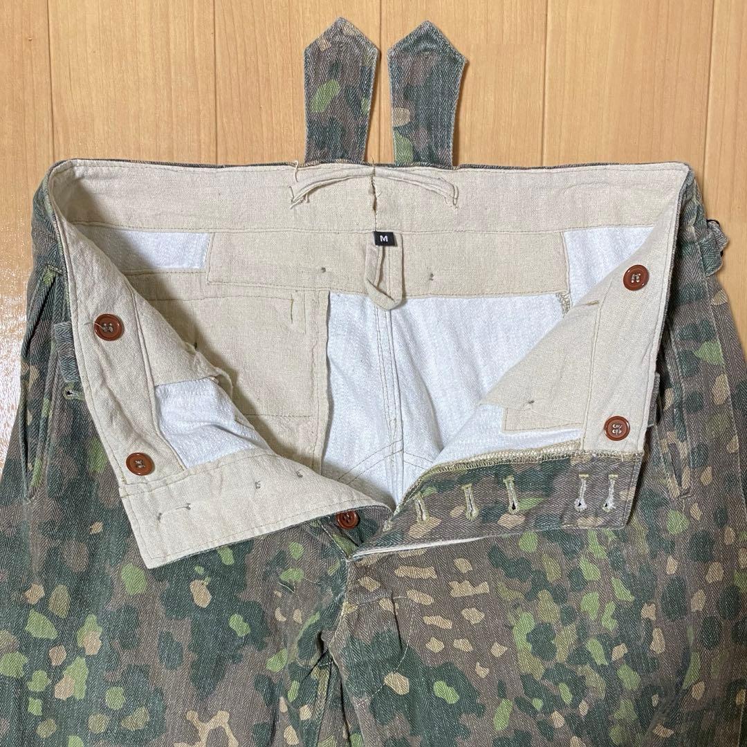 WWⅡ ドイツ軍　迷彩服 M44ドット迷彩 ズボン　Mサイズ　麻生地