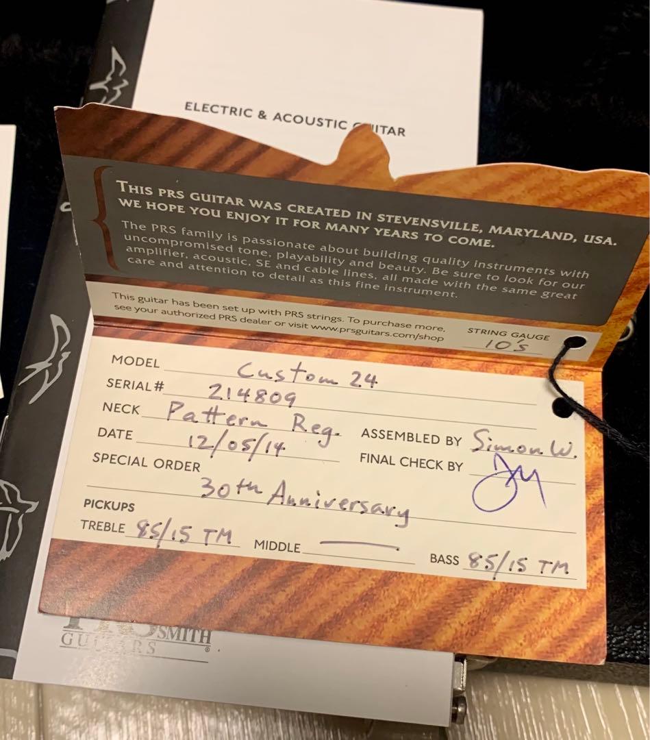 ギター PRS Paul Read Smith Custom24 10Top 30th