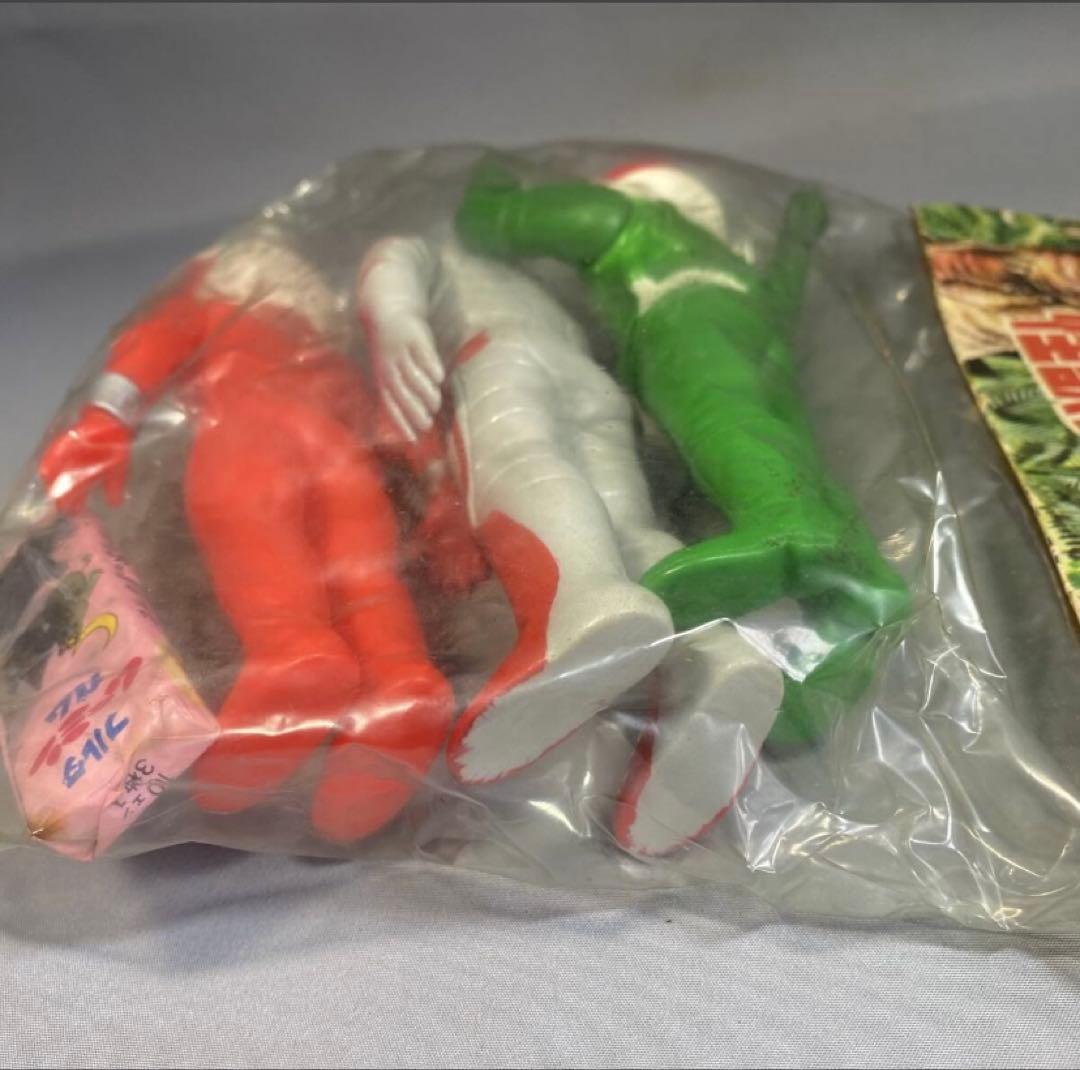 昭和 未開封 無版権パチソフビ 仮面ライダーV3 ジャンボーグa ファイヤーマン