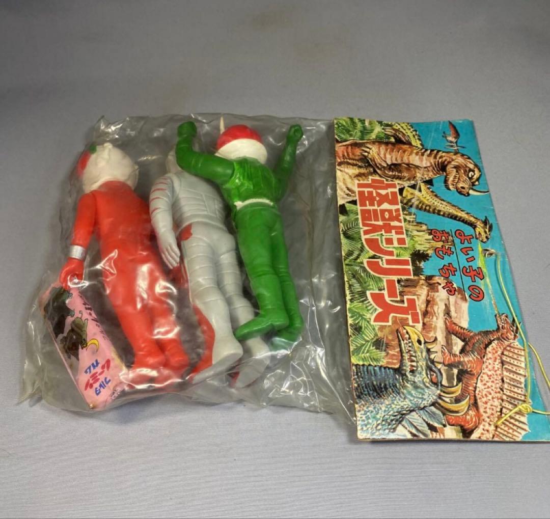 昭和 未開封 無版権パチソフビ 仮面ライダーV3 ジャンボーグa ファイヤーマン