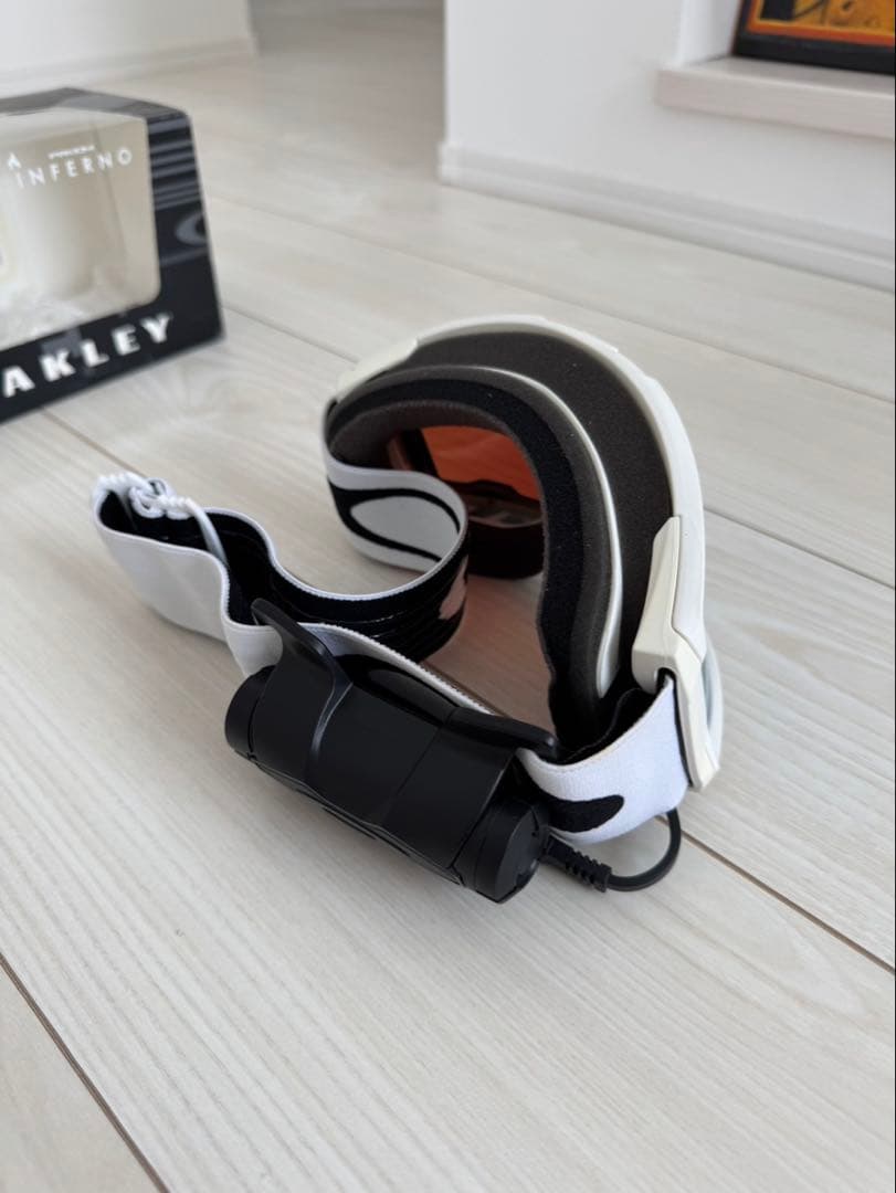 OAKLEY INFERNO 熱線ゴーグル ホワイト/ブルー 箱付き