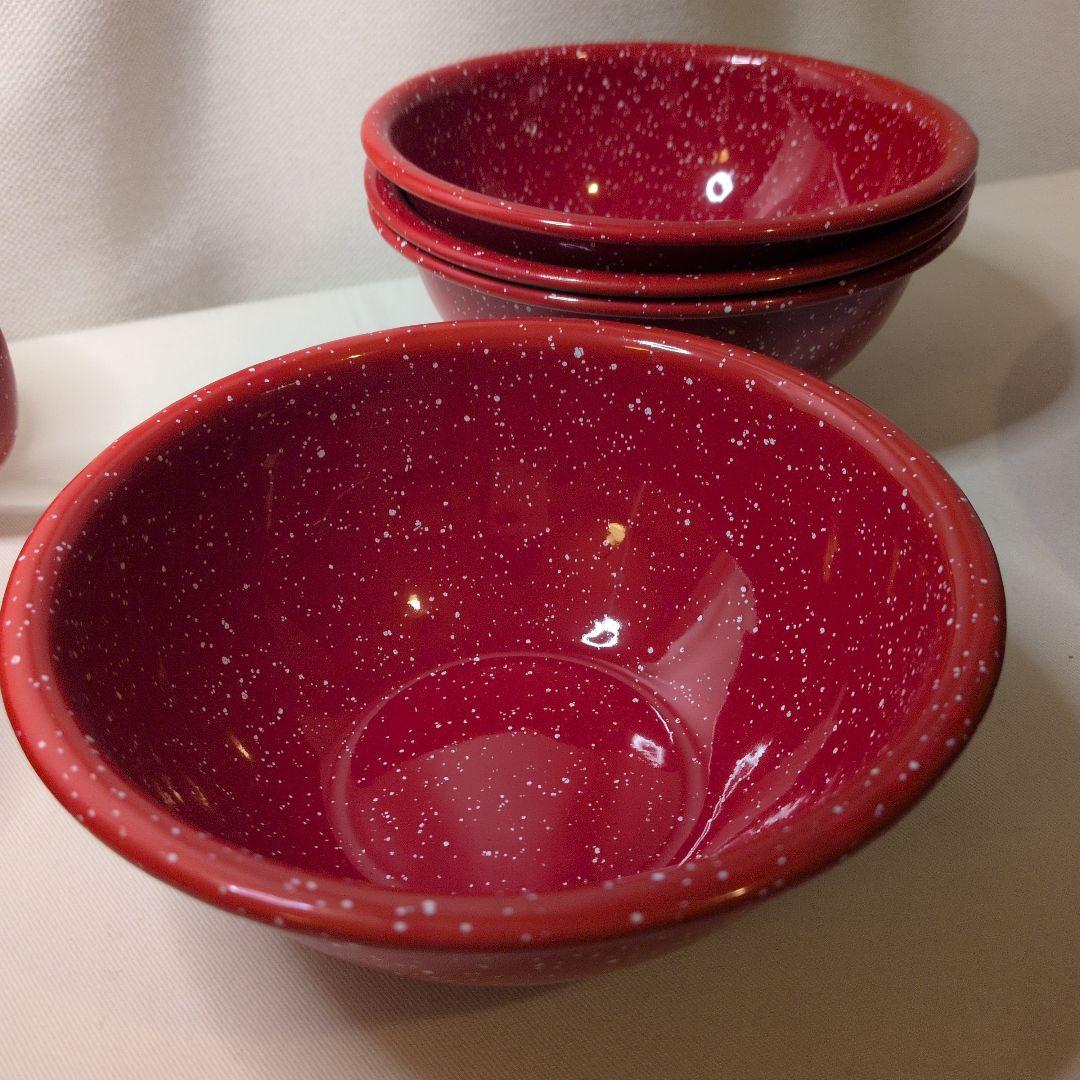 未使用 コールマン Coleman テーブルウェアセット キャンプ用食器 レッド