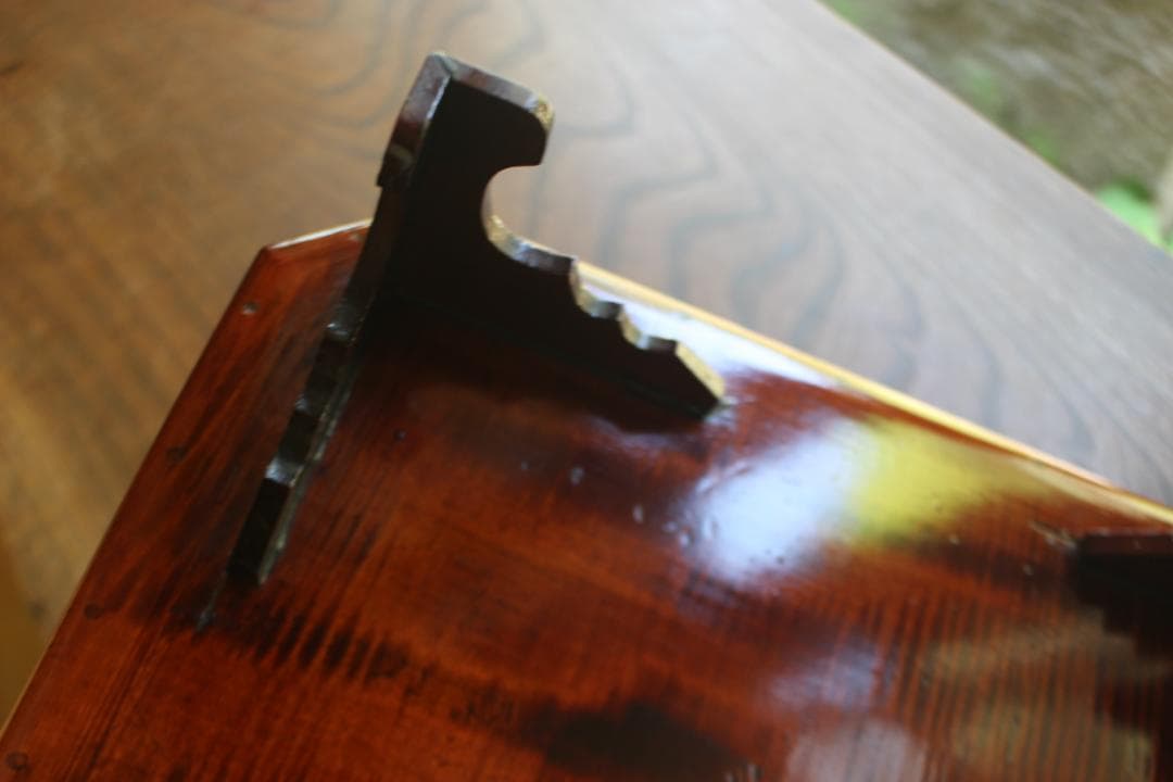 ぞのさま専用！時代拭き漆の映える脚付隅切り四方膳3点（検輪島塗春慶塗お膳お盆