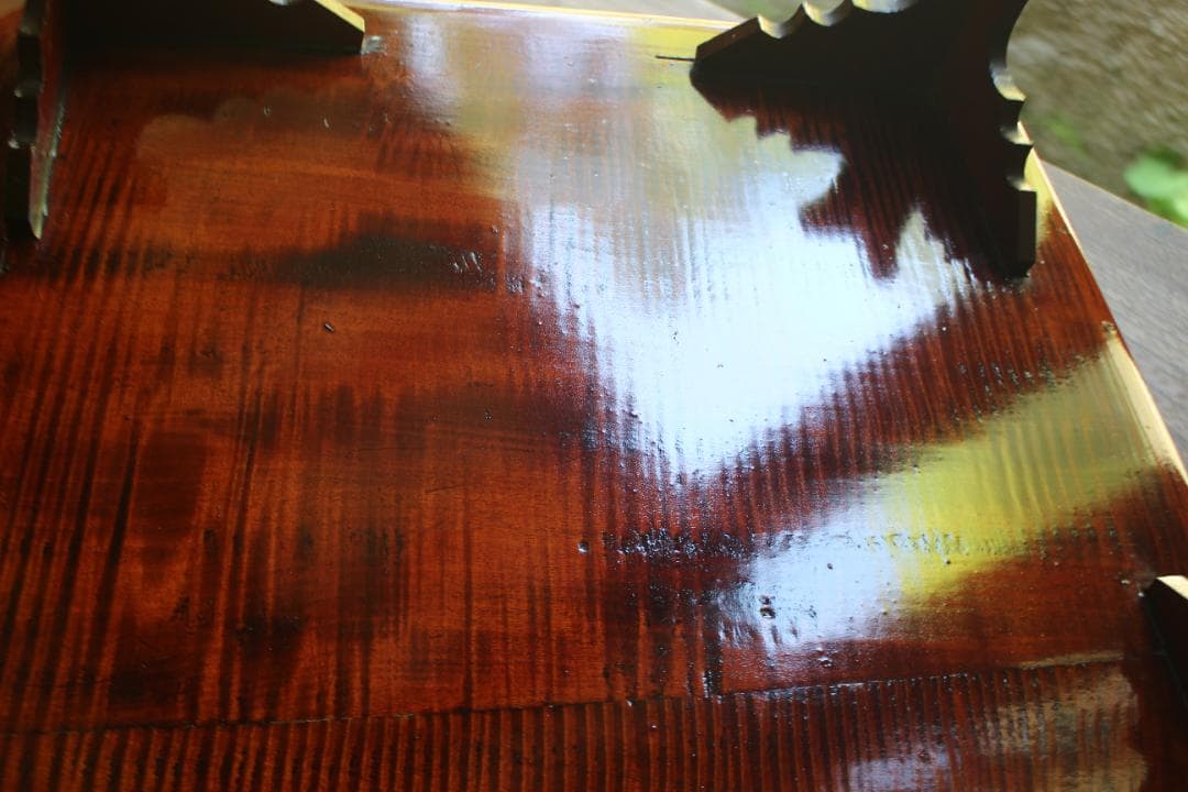 ぞのさま専用！時代拭き漆の映える脚付隅切り四方膳3点（検輪島塗春慶塗お膳お盆