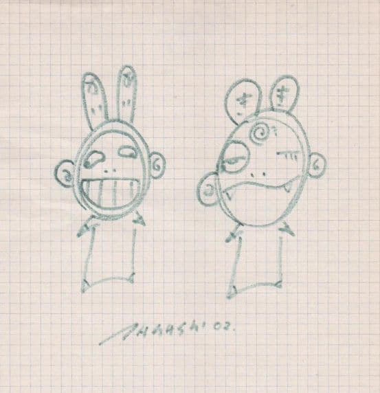 村上隆直筆の落書き、個人的なプレゼントです