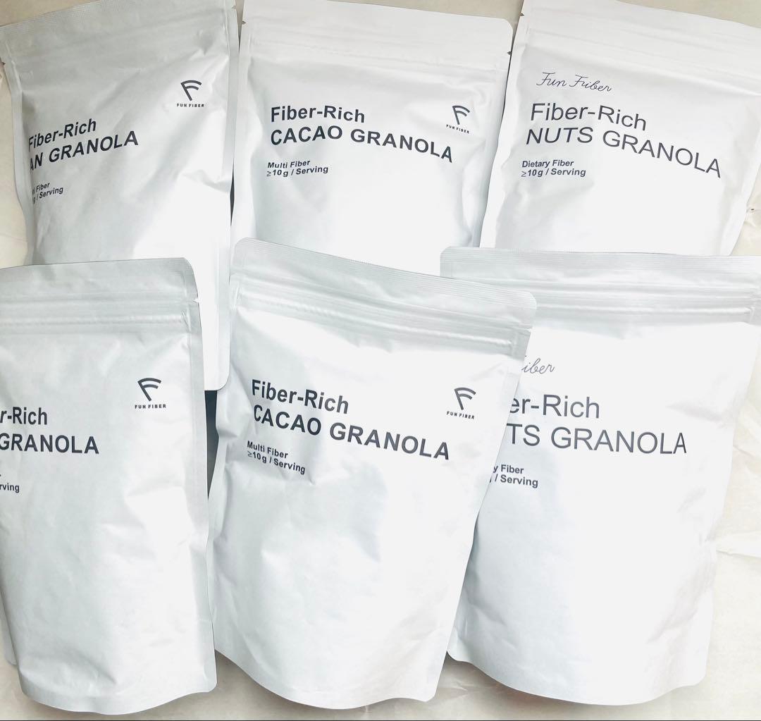 ファンファイバー　ファイバーリッチ　グラノーラ　ナッツ　カカオ　アン　6個セット